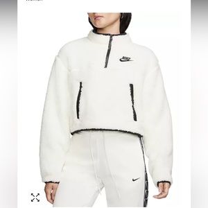 Nike Quarter-Zip Cropped Fleece Sweatshirt